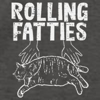 Rolling Fatties Cat Funny Fat Kitten Vector Backpack