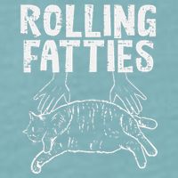 Rolling Fatties Cat Funny Fat Kitten Sueded Cloud Jersey T-Shirt