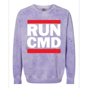 RunCMD Funny Command Prompt Computer Programmer Colorblast Crewneck Sweatshirt