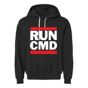 RunCMD Funny Command Prompt Computer Programmer Garment-Dyed Fleece Hoodie