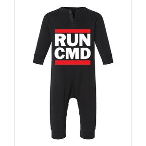 RunCMD Funny Command Prompt Computer Programmer Infant Fleece One Piece