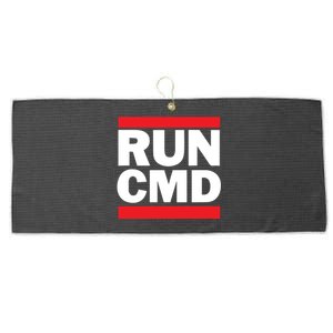 RunCMD Funny Command Prompt Computer Programmer Large Microfiber Waffle Golf Towel