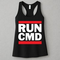 RunCMD Funny Command Prompt Computer Programmer Women's Racerback Tank