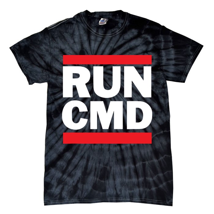 RunCMD Funny Command Prompt Computer Programmer Tie-Dye T-Shirt