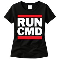 RunCMD Funny Command Prompt Computer Programmer Women's T-Shirt