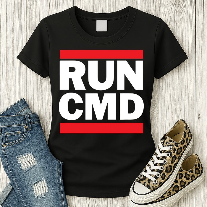 RunCMD Funny Command Prompt Computer Programmer Women's T-Shirt