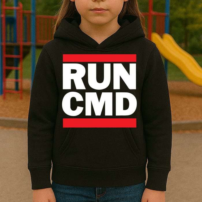 RunCMD Funny Command Prompt Computer Programmer Kids Hoodie