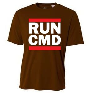 RunCMD Funny Command Prompt Computer Programmer Cooling Performance Crew T-Shirt