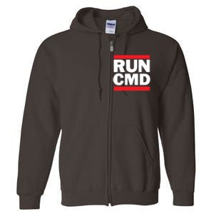 RunCMD Funny Command Prompt Computer Programmer Full Zip Hoodie