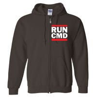 RunCMD Funny Command Prompt Computer Programmer Full Zip Hoodie