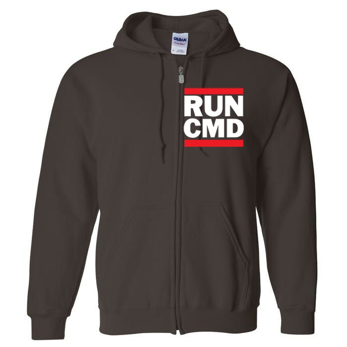 RunCMD Funny Command Prompt Computer Programmer Full Zip Hoodie