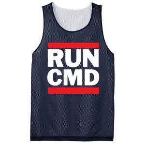 RunCMD Funny Command Prompt Computer Programmer Mesh Reversible Basketball Jersey Tank