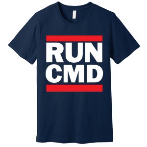 RunCMD Funny Command Prompt Computer Programmer Premium T-Shirt