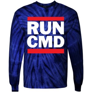 RunCMD Funny Command Prompt Computer Programmer Tie-Dye Long Sleeve Shirt