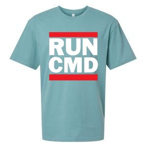 RunCMD Funny Command Prompt Computer Programmer Sueded Cloud Jersey T-Shirt