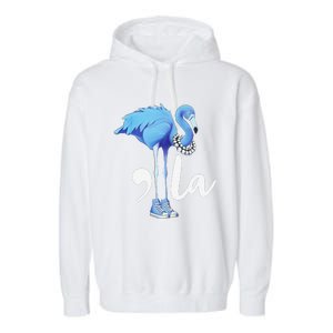 Retro Flamingo Chucks And Pearls Comma La Kamala Harris 2024 Gift Garment-Dyed Fleece Hoodie