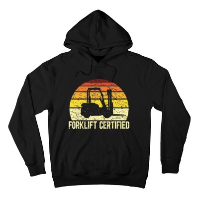 Retro Forklift Certified Forklift Operator Lift Truck Driver Hoodie