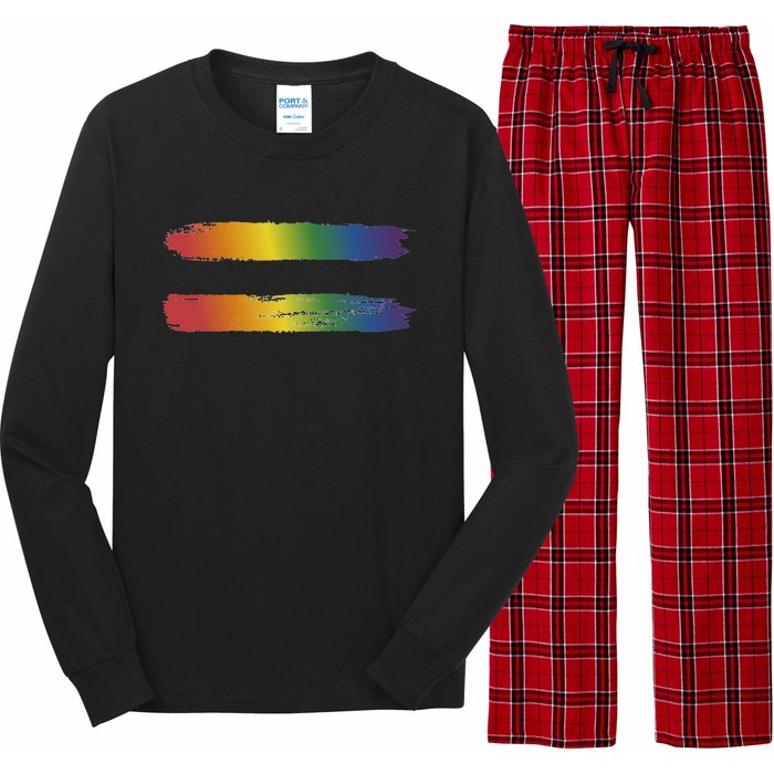 Rainbow Flag Colors For Gay And Lesbian Awareness Month Long Sleeve Pajama Set