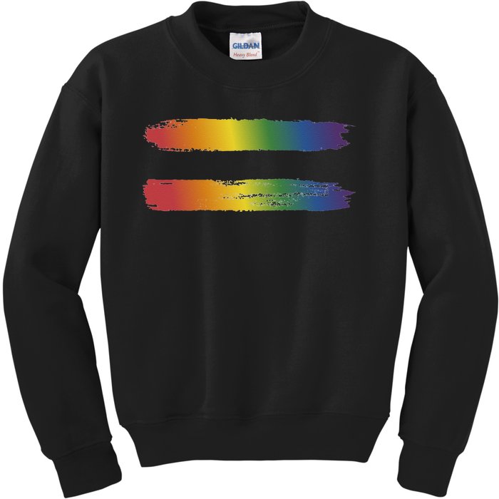 Rainbow Flag Colors For Gay And Lesbian Awareness Month Kids Sweatshirt