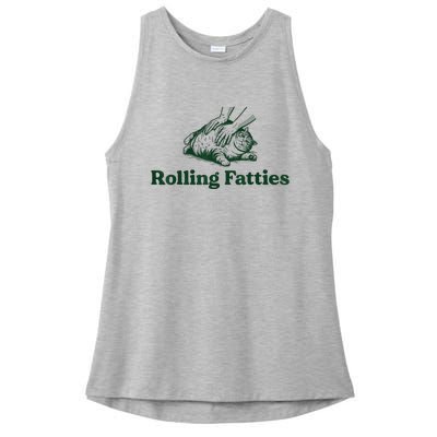 Rolling Fatties Cat Ladies PosiCharge Tri-Blend Wicking Tank