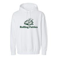 Rolling Fatties Cat Garment-Dyed Fleece Hoodie