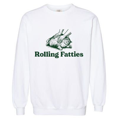Rolling Fatties Cat Garment-Dyed Sweatshirt