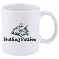Rolling Fatties Cat 11oz C Handle Ceramic Mug