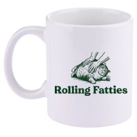 Rolling Fatties Cat 11oz C Handle Ceramic Mug