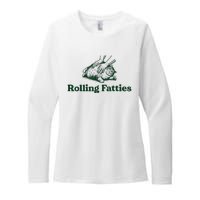 Rolling Fatties Cat Womens CVC Long Sleeve Shirt