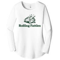 Rolling Fatties Cat Women's Perfect Tri Tunic Long Sleeve Shirt