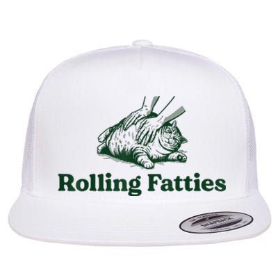 Rolling Fatties Cat Flat Bill Trucker Hat