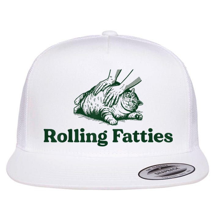 Rolling Fatties Cat Flat Bill Trucker Hat