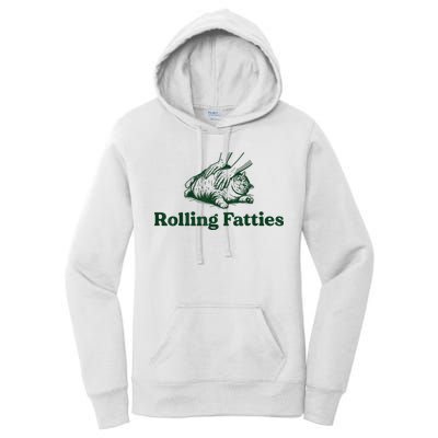 Rolling Fatties Cat Women's Pullover Hoodie