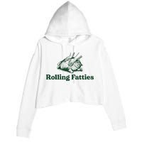 Rolling Fatties Cat Crop Fleece Hoodie