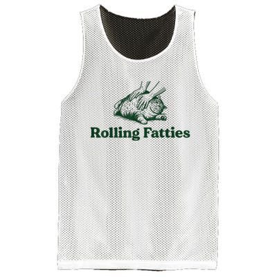 Rolling Fatties Cat Mesh Reversible Basketball Jersey Tank