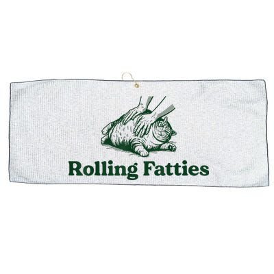 Rolling Fatties Cat Large Microfiber Waffle Golf Towel