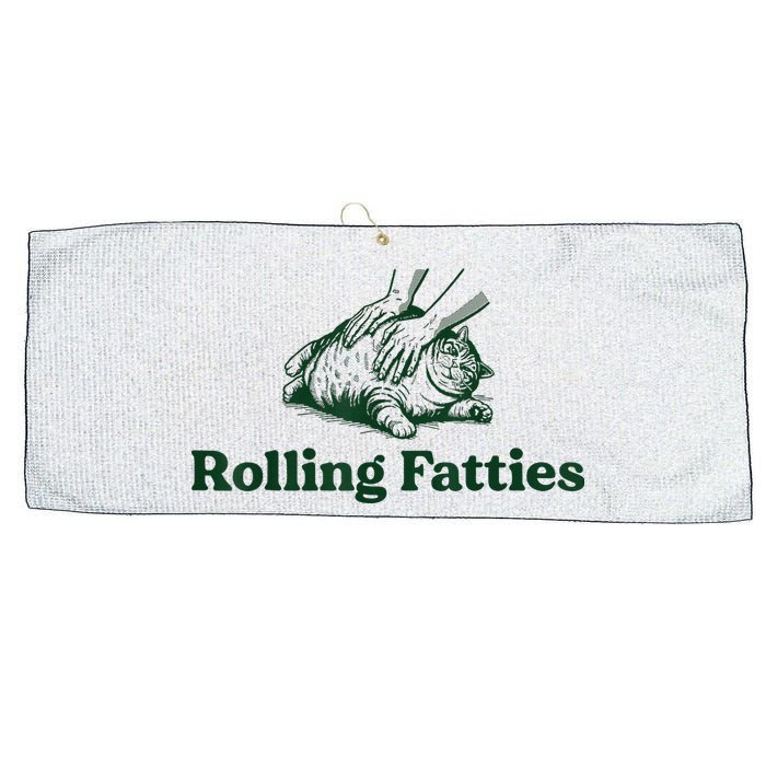 Rolling Fatties Cat Large Microfiber Waffle Golf Towel