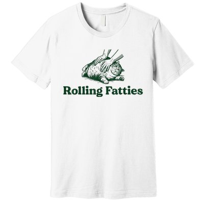 Rolling Fatties Cat Premium T-Shirt