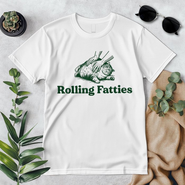 Rolling Fatties Cat Premium T-Shirt