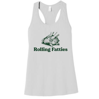 Rolling Fatties Cat Women's Racerback Tank