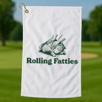 Rolling Fatties Cat Golf Towel