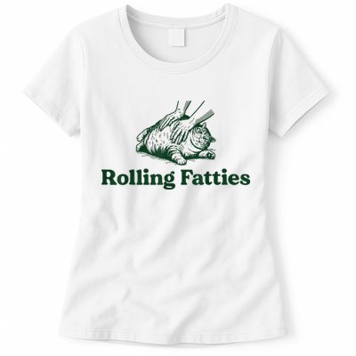Rolling Fatties Cat Womens T-Shirt