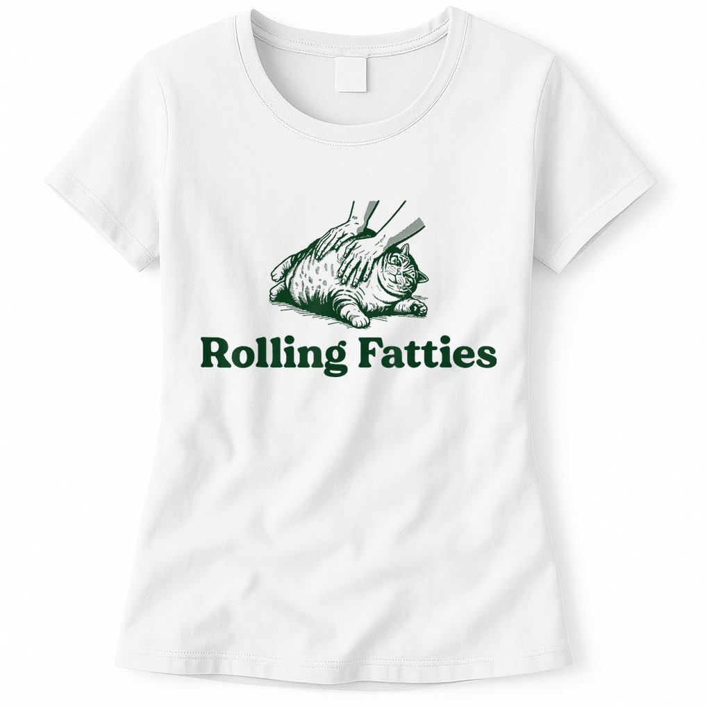 Rolling Fatties Cat Womens T-Shirt