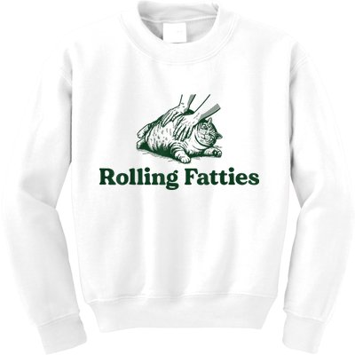 Rolling Fatties Cat Kids Sweatshirt