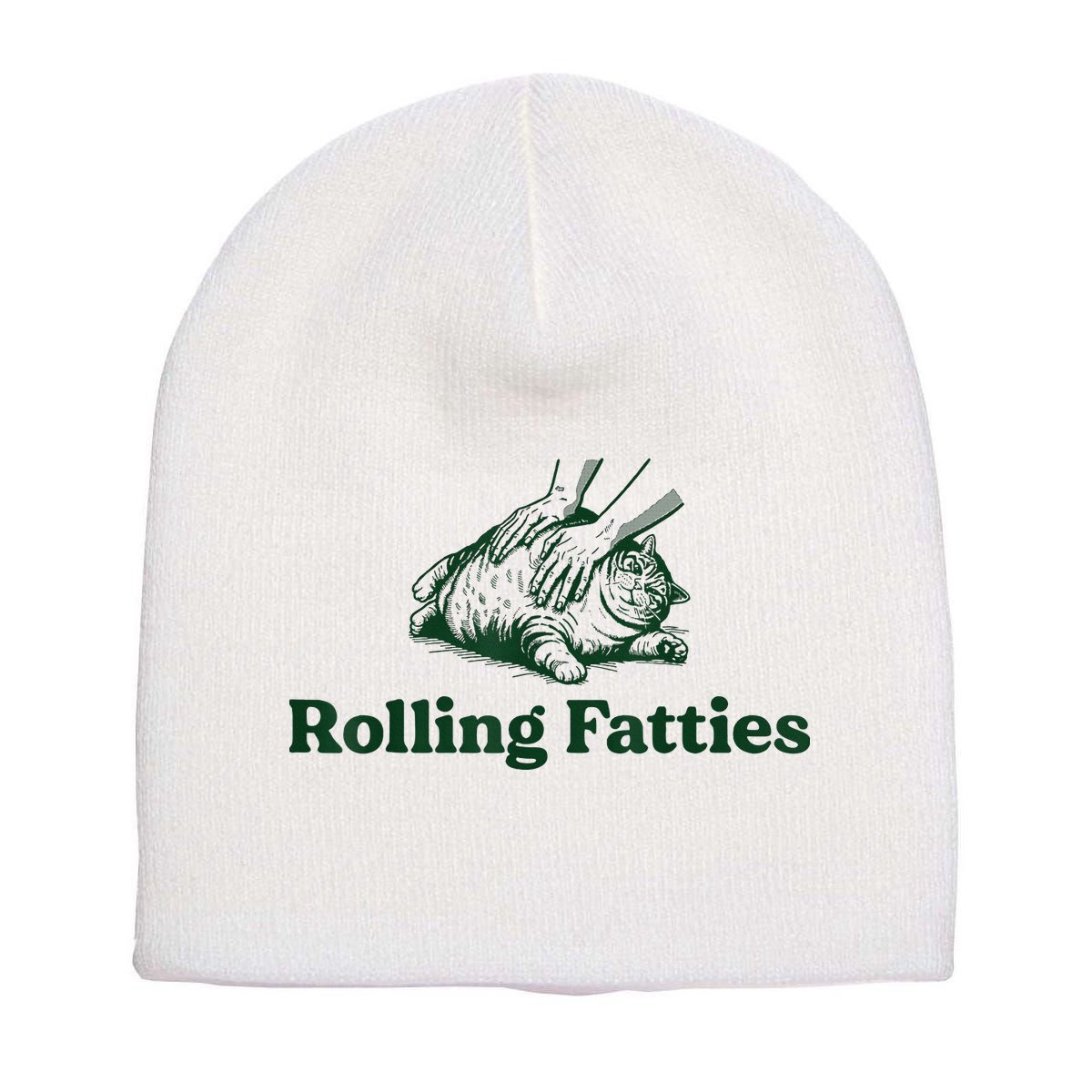 Rolling Fatties Cat Short Acrylic Beanie