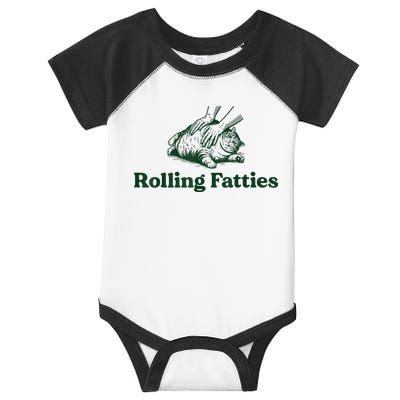 Rolling Fatties Cat Infant Baby Jersey Bodysuit