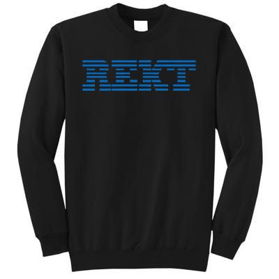 Rekt Funny Crypto Down Bad Parody Sweatshirt