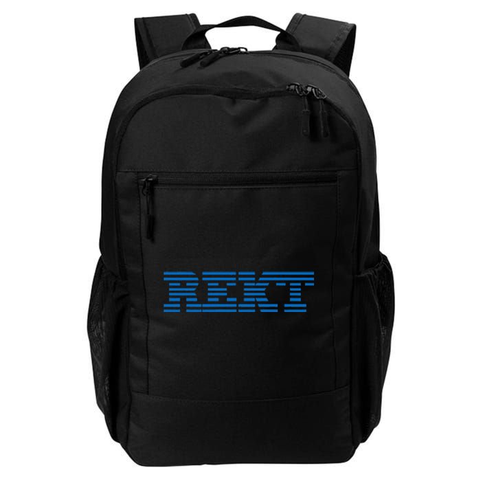 Rekt Funny Crypto Down Bad Parody Daily Commute Backpack