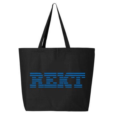 Rekt Funny Crypto Down Bad Parody 25L Jumbo Tote