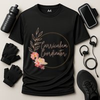 Retro Floral Curriculum Coordinator Instructional Assistant Cooling Performance Crew T-Shirt
